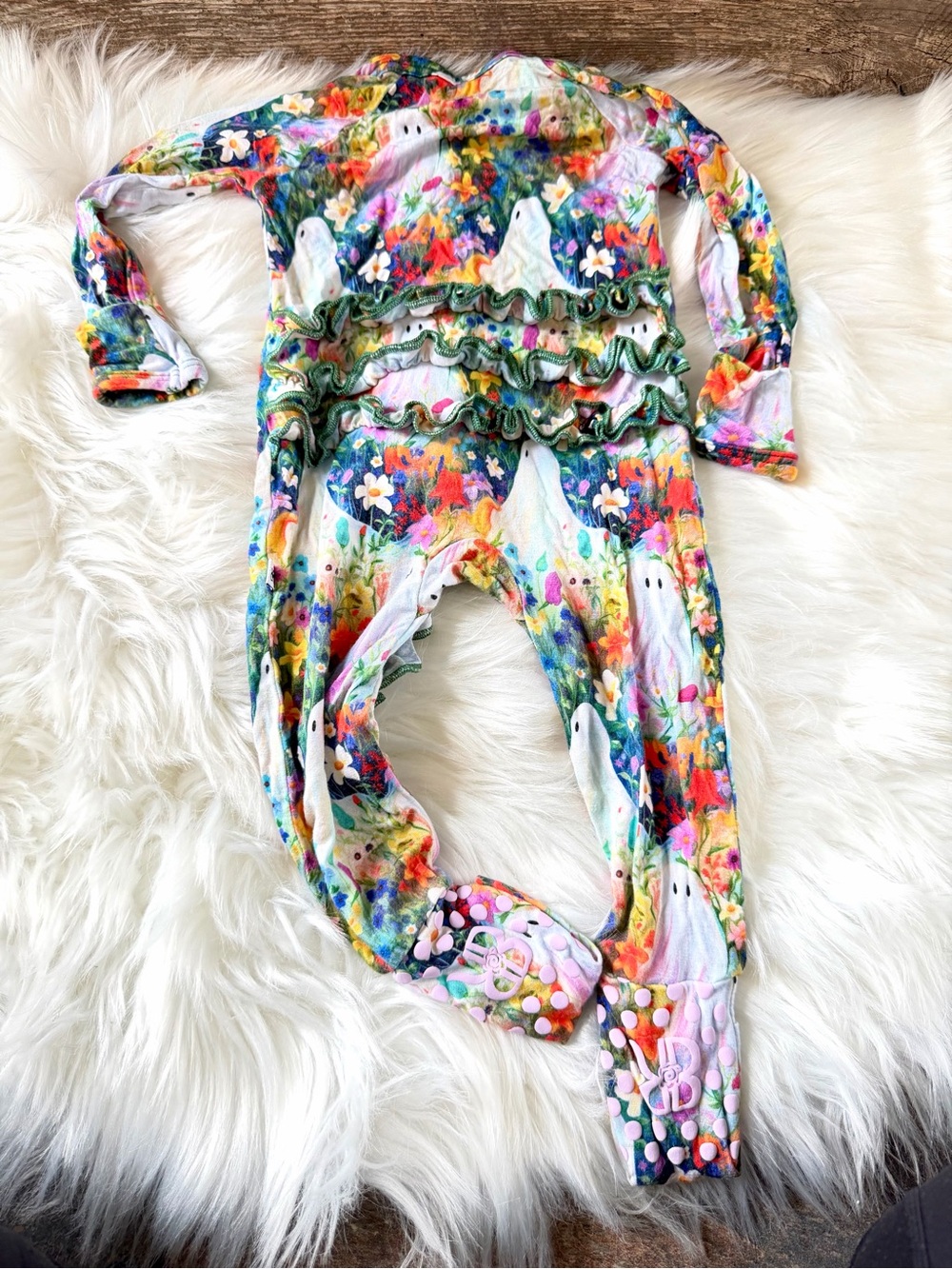 BUMS & ROSES | Boo-tiful Blooms Bamboo Convertible Zip Romper - Picture 3 of 5